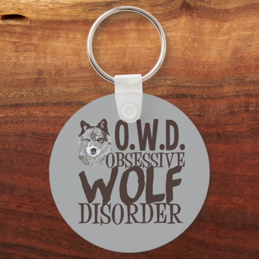 Cool Gray Wolf Sleutelhanger (Voorkant)