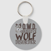 Cool Gray Wolf Sleutelhanger (Achterkant)