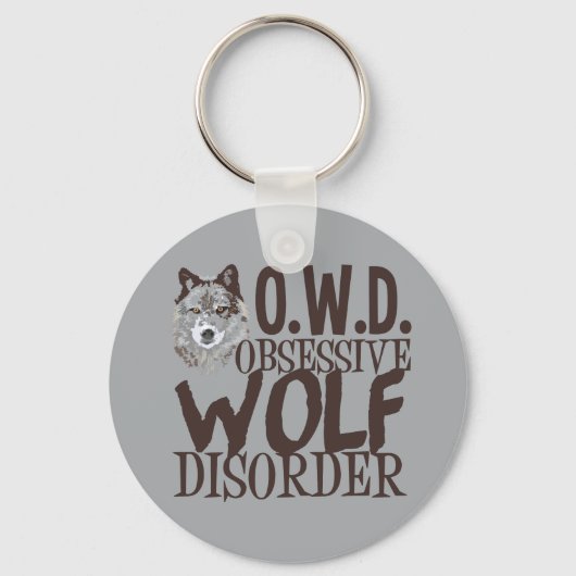 Cool Gray Wolf Sleutelhanger (Achterkant)