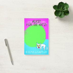 Cool Green Alice voor de kat' Post-it® Notes