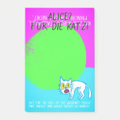 Cool Green Alice voor de kat' Post-it® Notes (Voorkant)
