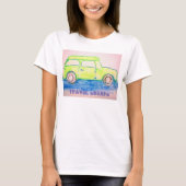 Cool Green Auto reizen ontsnappen T-shirt (Voorkant)