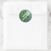 Cool Green Bowling Ball Custom Party Sticker (Tas)