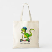 Cool Green Dinosaur Tote Bag (Achterkant)