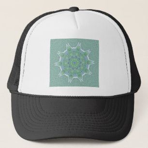 Cool Green Floral patroon Trucker Pet