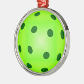 Cool Green Pickleball Metalen Ornament (Links)