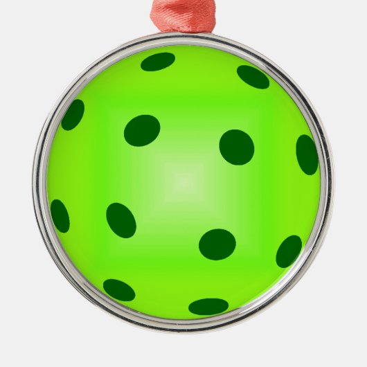 Cool Green Pickleball Metalen Ornament (Voorkant)