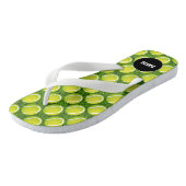 Cool Green Tennis Pattern Sport Gift Teenslippers (Schuin)