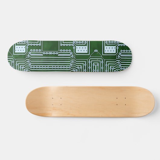 Cool Green White Computer Circuit Board-lijnen Skateboard (Horizontaal)