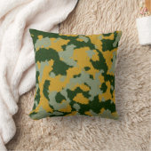 Cool Green Yelllow Grey Camouflage Coussin (Couverture)