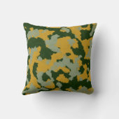 Cool Green Yelllow Grey Camouflage Coussin (Verso)