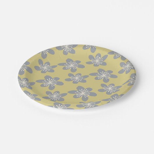 Cool Grey en Yellow Pattern Paper Bord (Gekanteld)
