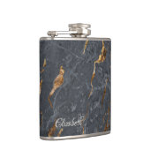 Cool Grey Gold Marble Texture Heupfles (Rechts)