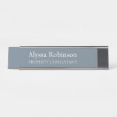Cool Grey Professional Desk Nom Plaque (Devant)
