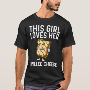 Cool Grilled Cheese Art for Girls Kinder Sandwich T-shirt