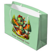 Cool Grilling Dragon tekst toevoegen Groot Cadeauzakje (Achterkant Gekanteld)
