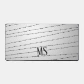 Cool gris blanc noir barbelé motif Monogramme (Recto)