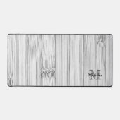 Cool gris imprimé bois de bambou Monogramme (Recto)