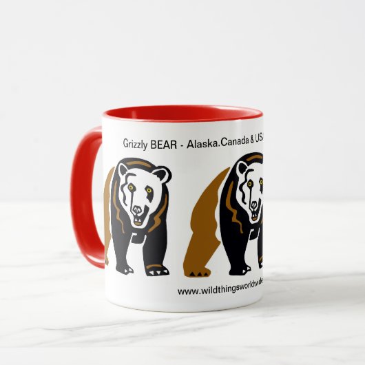 Cool GRIZZLY BEER-Conservation - Ecologie - Mok (Voorkant links)