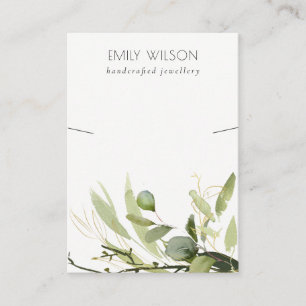 COOL GROEN GOLD FOLIAGE GROVE KETTING VISITEKAARTJE