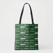 Cool Groene Aangepaste Naam Collage Draagtas (Voorkant)