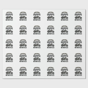 Cool grootvaders rijden motorfietsen Vintage Biker Cadeaupapier