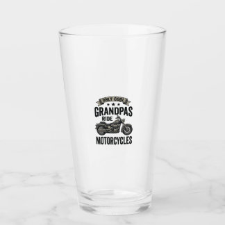 Cool grootvaders rijden motorfietsen Vintage Biker Glas