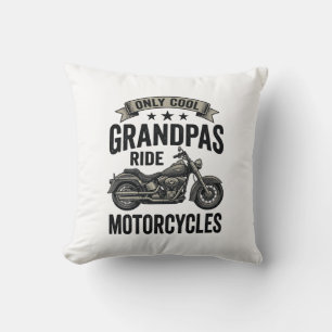 Cool grootvaders rijden op motoren vintage biker s kussen
