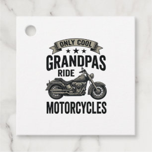 Cool grootvaders rijden op motorfietsen Vintage Bi Bedankjes Labels