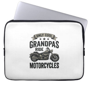 Cool grootvaders rijden op motorfietsen Vintage Bi Laptop Sleeve