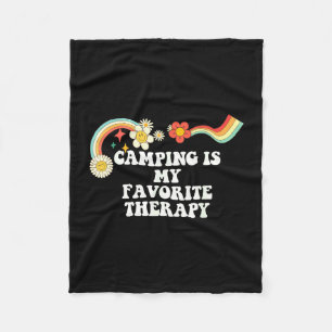 Cool groovy citaat kamperen is favoriete therapie fleece deken