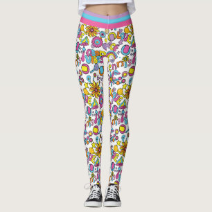 Cool 🎾 groovy pastel tennis leggings