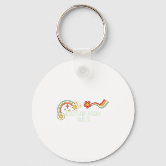 Cool Groovy Quote Proud New Dad Saying Art  Sleutelhanger (Voorkant)
