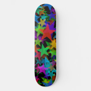 Cool Groovy Regenboogsterren Skateboard