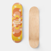 Cool Groovy Retro Flower Power Skateboard (Voorkant)