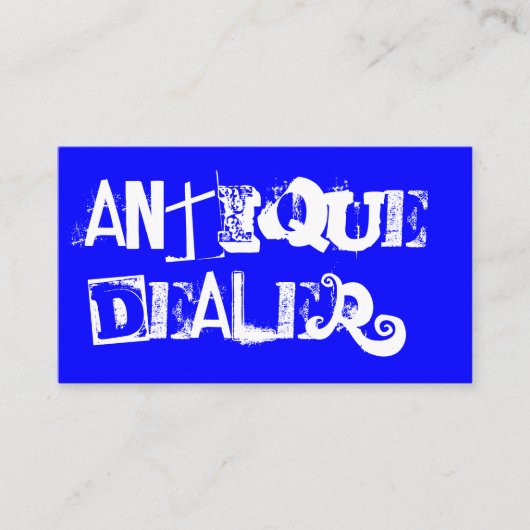 Cool Grunge Antiek Dealer Visitekaartje (Voorkant)