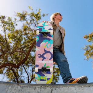 Cool Grunge Camo Skateboard