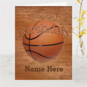 Cool Grunge Carte d'anniversaire de basket-ball pe (Fleur jaune)