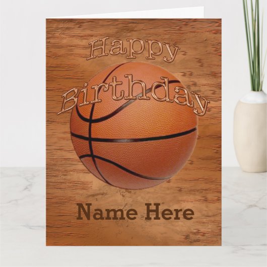 Cool Grunge Carte d'anniversaire de basket-ball pe (Devant)