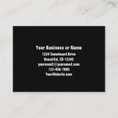 Cool Grunge Carte de visite de snowboard (Dos)