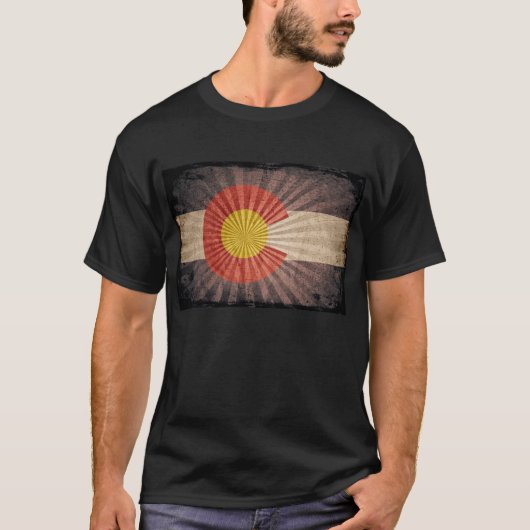 Cool Grunge Colorado Flag T-shirt (Voorkant)