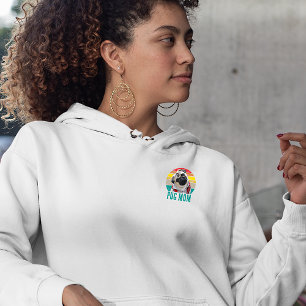 Cool Grunge  Distressed Foto Hondenliefhebber Mom Hoodie