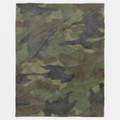 Cool Grunge Green Camo Couvertures en polaire pers (Devant)