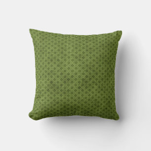 Cool Grunge Green Geometric Diamond Argyle Patroon Kussen