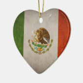 Cool Grunge Mexicaanse vlag Keramisch Ornament (Links)