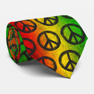 Cool Grunge Reggae Rasta Peace Symbol Stropdas