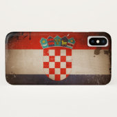  Cool Grungy Kroatië Vlagontwerp Case-Mate iPhone Case (Achterkant (horizontaal))