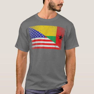 Cool Guinee-Bissau vlag Amerikaanse vlag Patriotti T-shirt