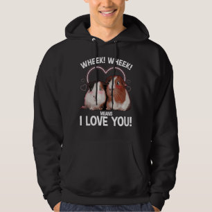 Cool Guinee-paarde kunst voor mannen Hamster Wheek Hoodie