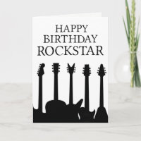 Cool Guitar Musician Rockstar Rock & Roll Birthday